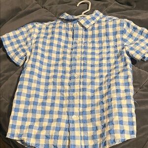 Cat & Jack Blue and Cream Plaid Shirt
